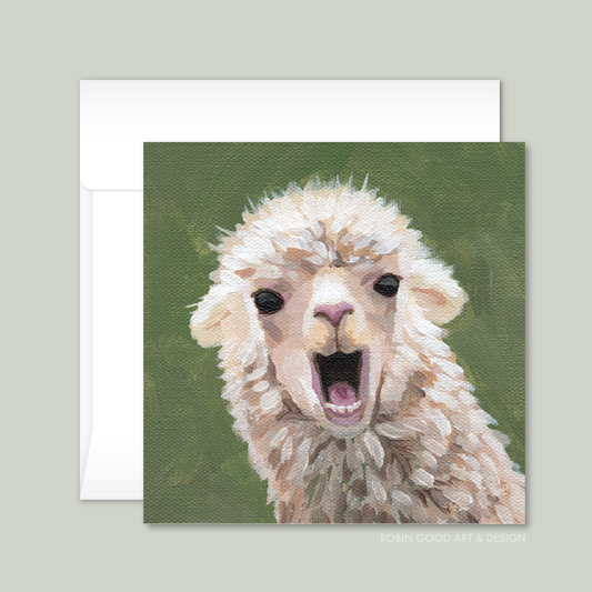 Singing Llama Card