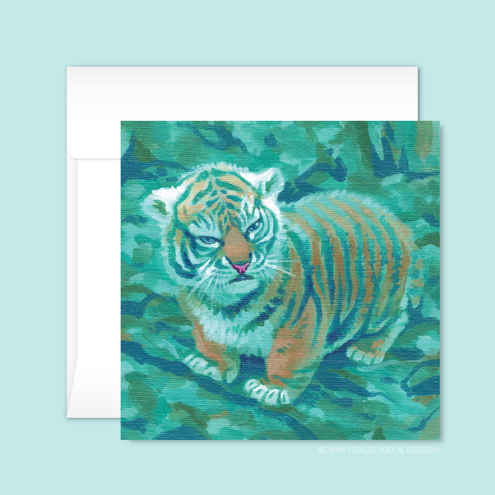 Hangry Tiger Cub Card