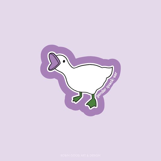 Gender Quack-eer Sticker