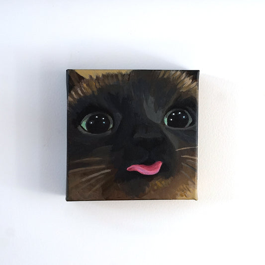 Brown Blep Cat Painting