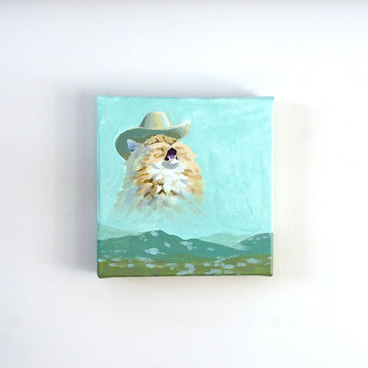 Cowboy Cat Painting