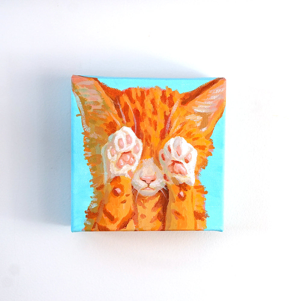 Don't Peek Cat Painting