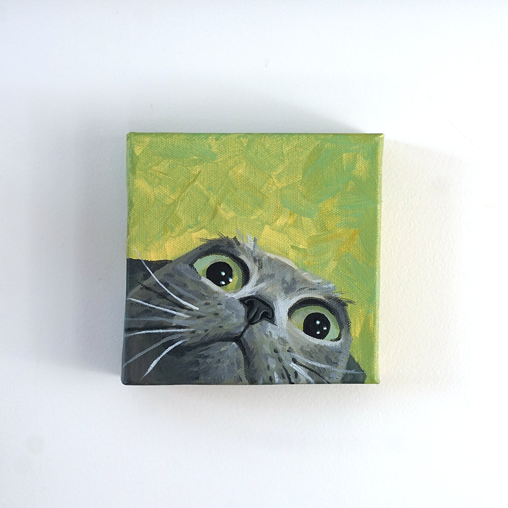 No Personal Space Cat Painting