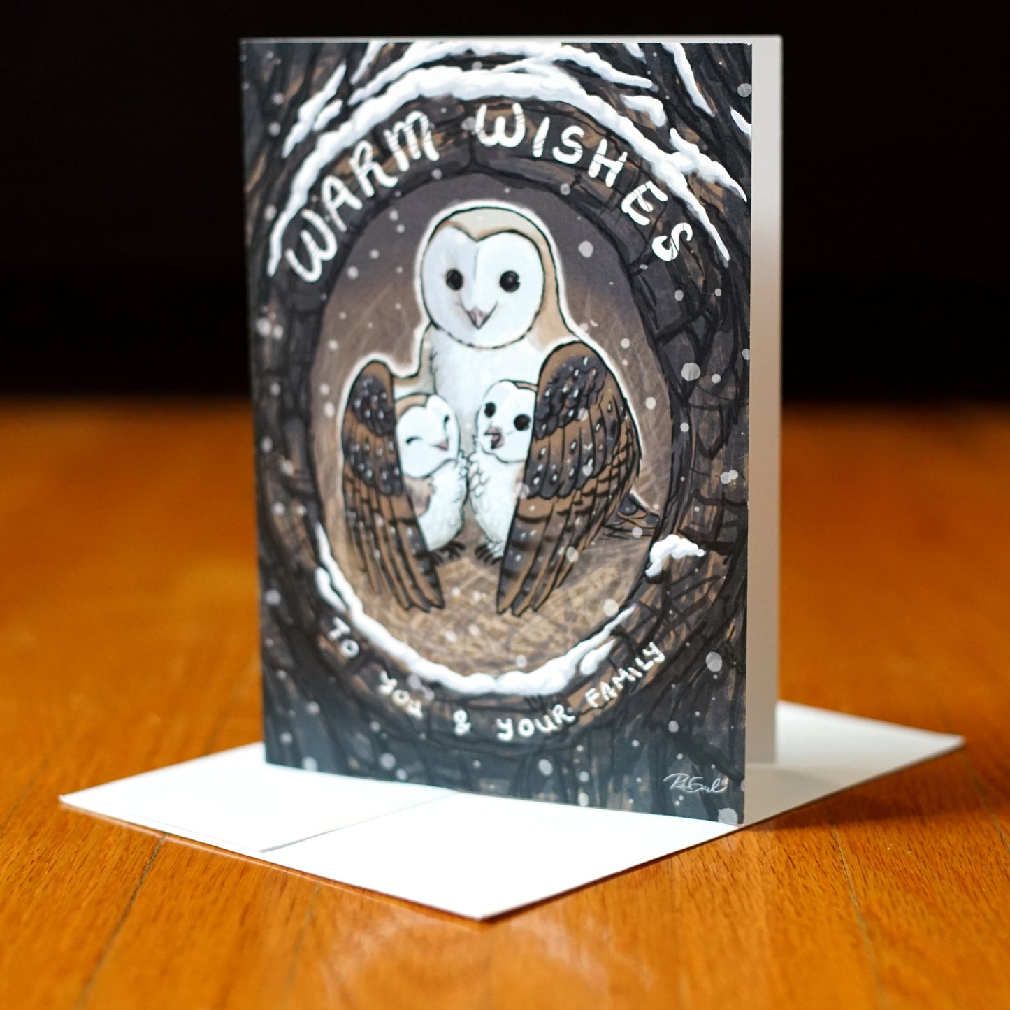 Warm Wishes Owls Card & Envelope